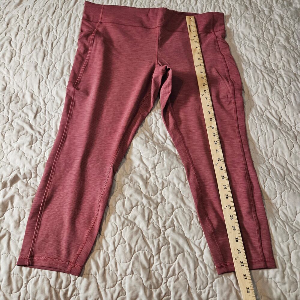LIke New Lululemon Invigorate HR Leggings Heather Mulled Wine Sz 20 - Picture 5 of 12